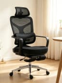 DHX 636AG-2 Ergonomic High-Back Reclining Office Chair – with Retractable Footrest, 145° Recline, 6D Armrests