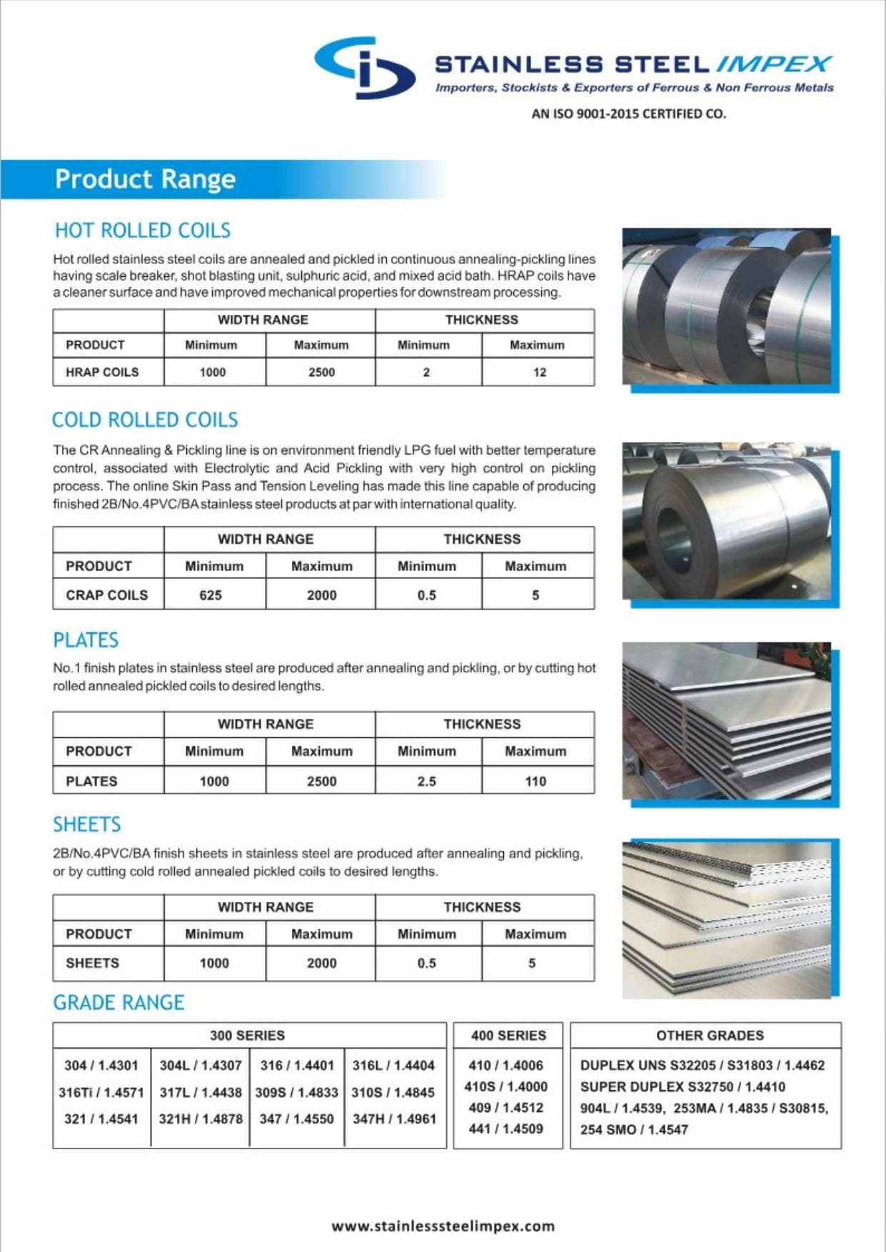 Stainless Steel Cold Rolled Sheets, Steel Plates from Mumbai, India - Stainless Steel Impex