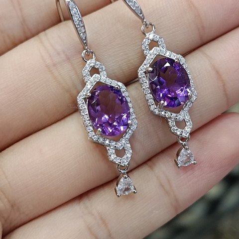 Amethyst Earrings, Jewelry & Accessories from Taizhou, China - Lanmao Jewelry — Taizhou Huihuan International Trading Co., Ltd.