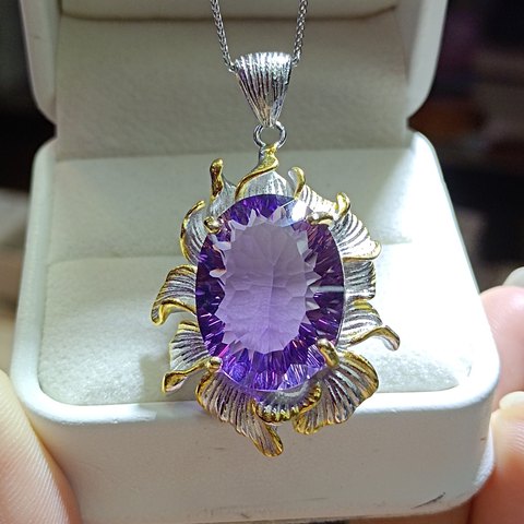 Amethyst Statement Pendant — Chain Not Included, Jewelry & Accessories from Taizhou, China - Lanmao Jewelry — Taizhou Huihuan International Trading Co., Ltd.