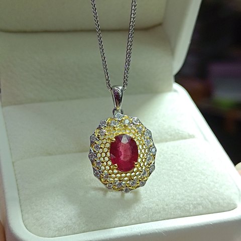 Ruby Pendant — Chain Not Included, Jewelry & Accessories from Taizhou, China - Lanmao Jewelry — Taizhou Huihuan International Trading Co., Ltd.