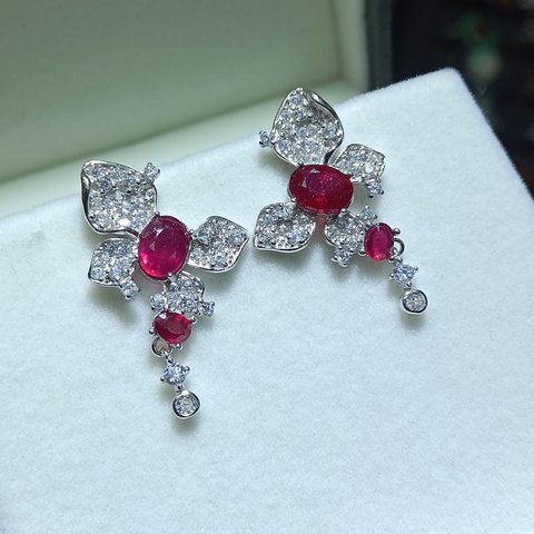 Ruby Butterfly Earrings, Jewelry & Accessories from Taizhou, China - Lanmao Jewelry — Taizhou Huihuan International Trading Co., Ltd.