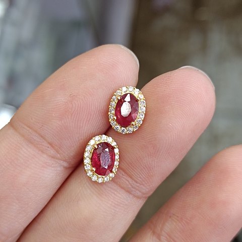 Ruby Earrings, Jewelry & Accessories from Taizhou, China - Lanmao Jewelry — Taizhou Huihuan International Trading Co., Ltd.