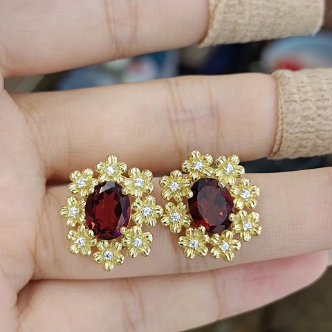 Garnet Earrings, Jewelry & Accessories from Taizhou, China - Lanmao Jewelry — Taizhou Huihuan International Trading Co., Ltd.