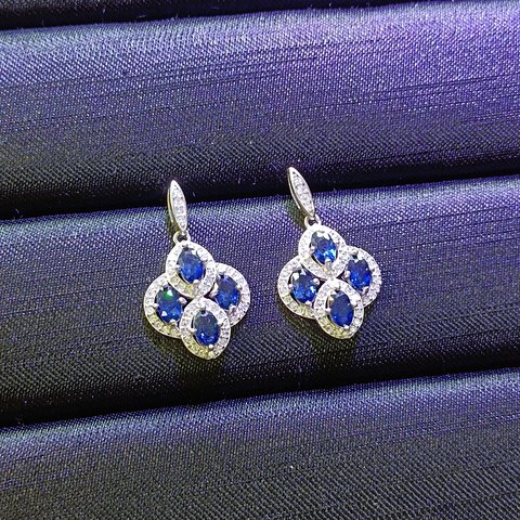Sapphire Earrings, Jewelry & Accessories from Taizhou, China - Lanmao Jewelry — Taizhou Huihuan International Trading Co., Ltd.