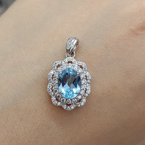Topaz Pendant — Chain Not Included, Jewelry & Accessories from Taizhou, China - Lanmao Jewelry — Taizhou Huihuan International Trading Co., Ltd.
