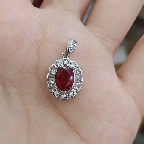 Ruby Pendant — Chain Not Included, Jewelry & Accessories from Taizhou, China - Lanmao Jewelry — Taizhou Huihuan International Trading Co., Ltd.