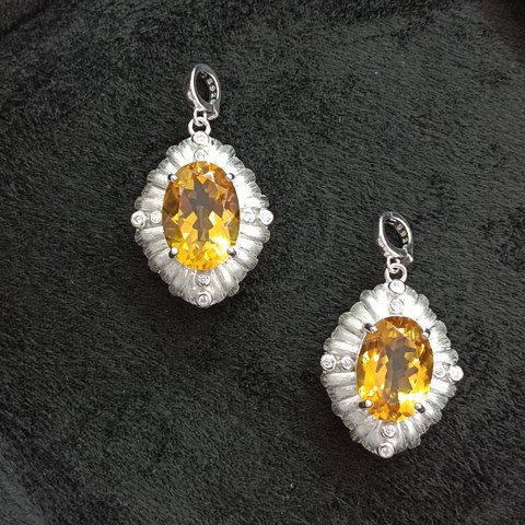 Citrine Pendant — Chain Not Included, Jewelry & Accessories from Taizhou, China - Lanmao Jewelry — Taizhou Huihuan International Trading Co., Ltd.