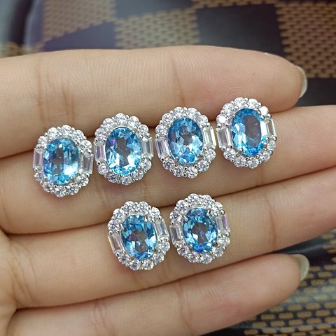 Swiss Blue Topaz Earrings, Jewelry & Accessories from Taizhou, China - Lanmao Jewelry — Taizhou Huihuan International Trading Co., Ltd.