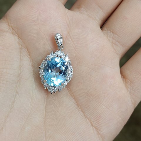Topaz Pendant — Chain Not Included, Jewelry & Accessories from Taizhou, China - Lanmao Jewelry — Taizhou Huihuan International Trading Co., Ltd.