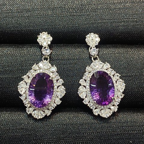 Amethyst Statement Earrings, Jewelry & Accessories from Taizhou, China - Lanmao Jewelry — Taizhou Huihuan International Trading Co., Ltd.