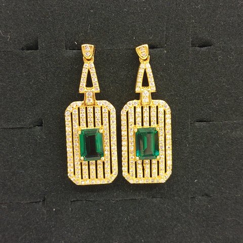 Lab-Grown Emerald Earrings, Jewelry & Accessories from Taizhou, China - Lanmao Jewelry — Taizhou Huihuan International Trading Co., Ltd.