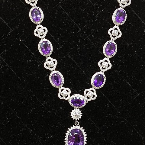 Amethyst Statement Necklace, Jewelry & Accessories from Taizhou, China - Lanmao Jewelry — Taizhou Huihuan International Trading Co., Ltd.