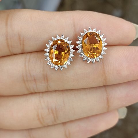 Citrine Earrings, Jewelry & Accessories from Taizhou, China - Lanmao Jewelry — Taizhou Huihuan International Trading Co., Ltd.