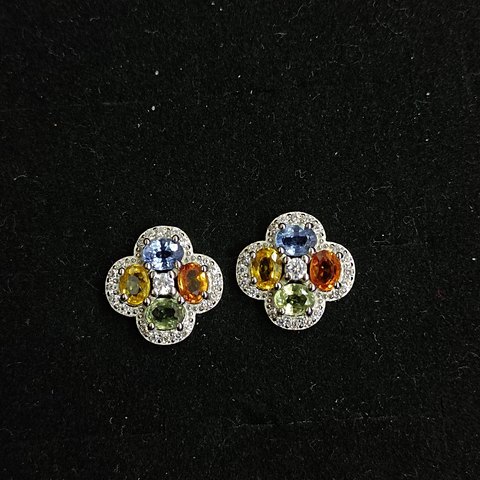 Multicolor Sapphire Earrings, Jewelry & Accessories from Taizhou, China - Lanmao Jewelry — Taizhou Huihuan International Trading Co., Ltd.