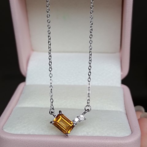 Citrine Square Necklace, Jewelry & Accessories from Taizhou, China - Lanmao Jewelry — Taizhou Huihuan International Trading Co., Ltd.
