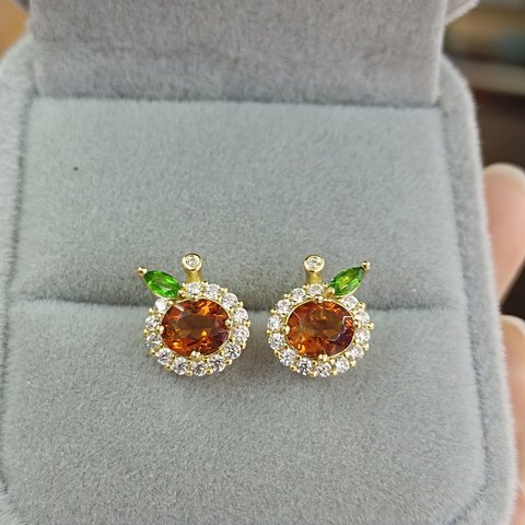 Citrine Orange Earrings, Jewelry & Accessories from Taizhou, China - Lanmao Jewelry — Taizhou Huihuan International Trading Co., Ltd.