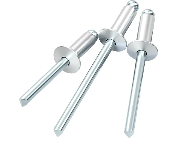 GB Aluminum Blind Rivets - Open-End Round Head Pop Rivets - M2.4/M3/M4/M5 Multi-Sizes - For Thin/Soft/Brittle Material Riveting - 100pcs/Box/Case Pack