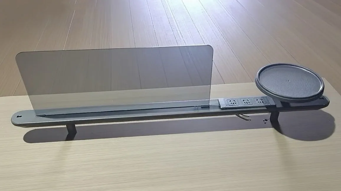 Modern Smart Desk Privacy Screen | Office Desk Partition with Power Outlet & Plant Holder, Desk & Workspace Dividers from Taizhou, China - TaiZhou Huihuan International Trading Co., Ltd. - view 4