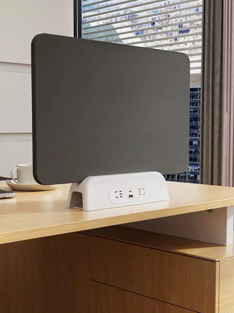 Modern Smart Desk Privacy Screen | Office Desk Partition with Power Outlet & Plant Holder, Desk & Workspace Dividers from Taizhou, China - TaiZhou Huihuan International Trading Co., Ltd. - view 1