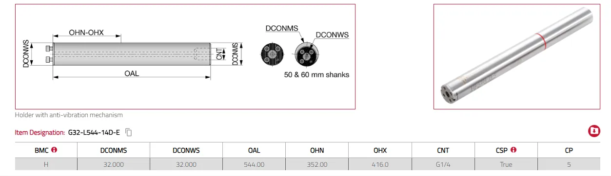 Looking for Manufacturer: Custom Ø32 × 14D Anti-Vibration Boring Bars
